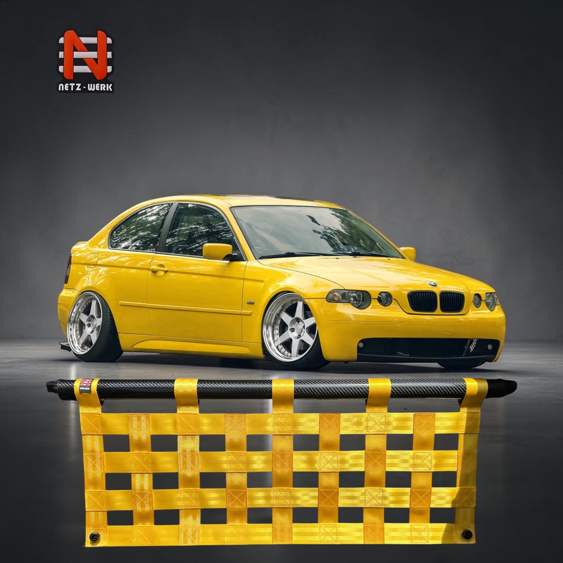 Clubsportnetz mit Carbonstrebe für Bmw e46 Compact